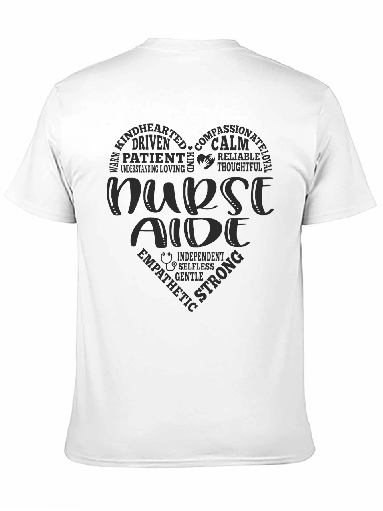 Nurse Aide Heart Word Art T-Shirt