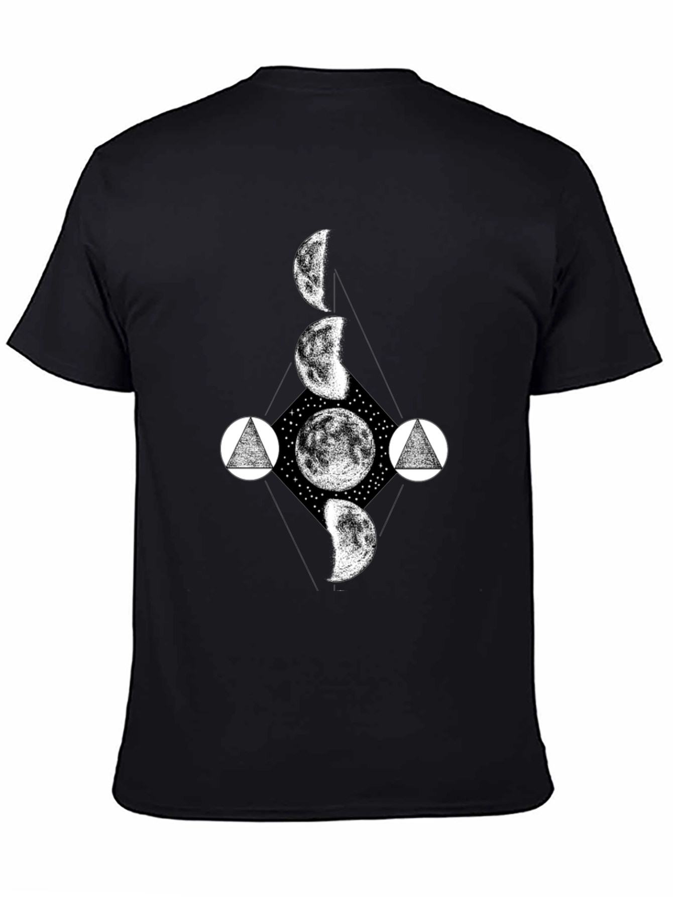 Celestial Moon Phase Graphic T-Shirt - Modern Design