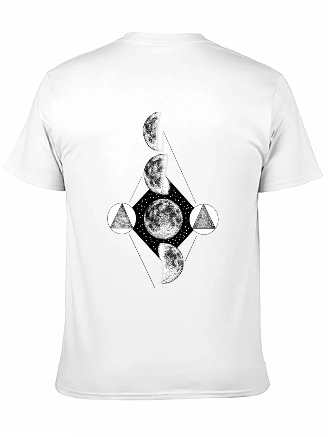 Celestial Moon Phase Graphic T-Shirt - Modern Design