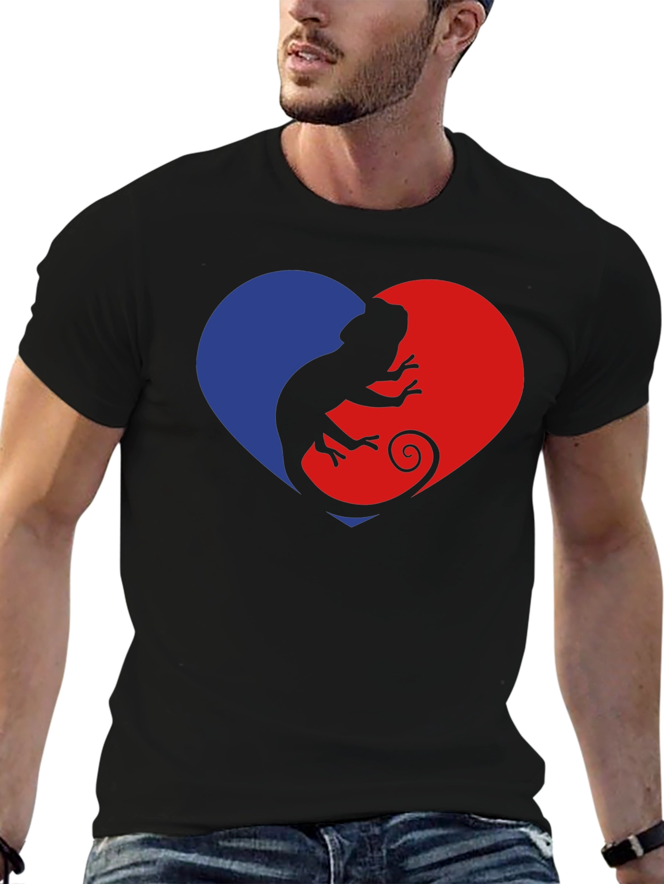 Lizard Heart Graphic Tee - Unique Reptile Lover Gift