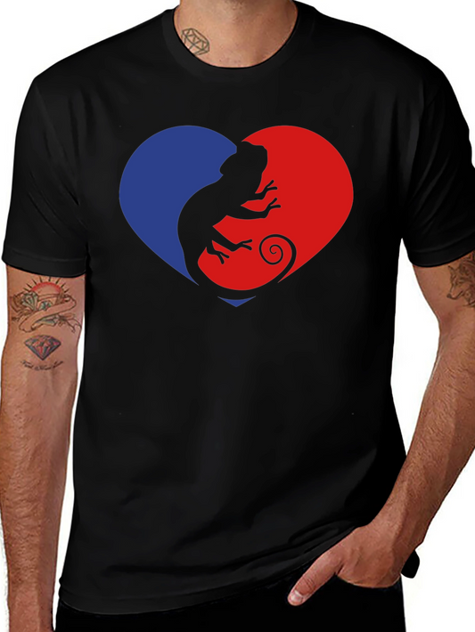 Lizard Heart Graphic Tee - Unique Reptile Lover Gift