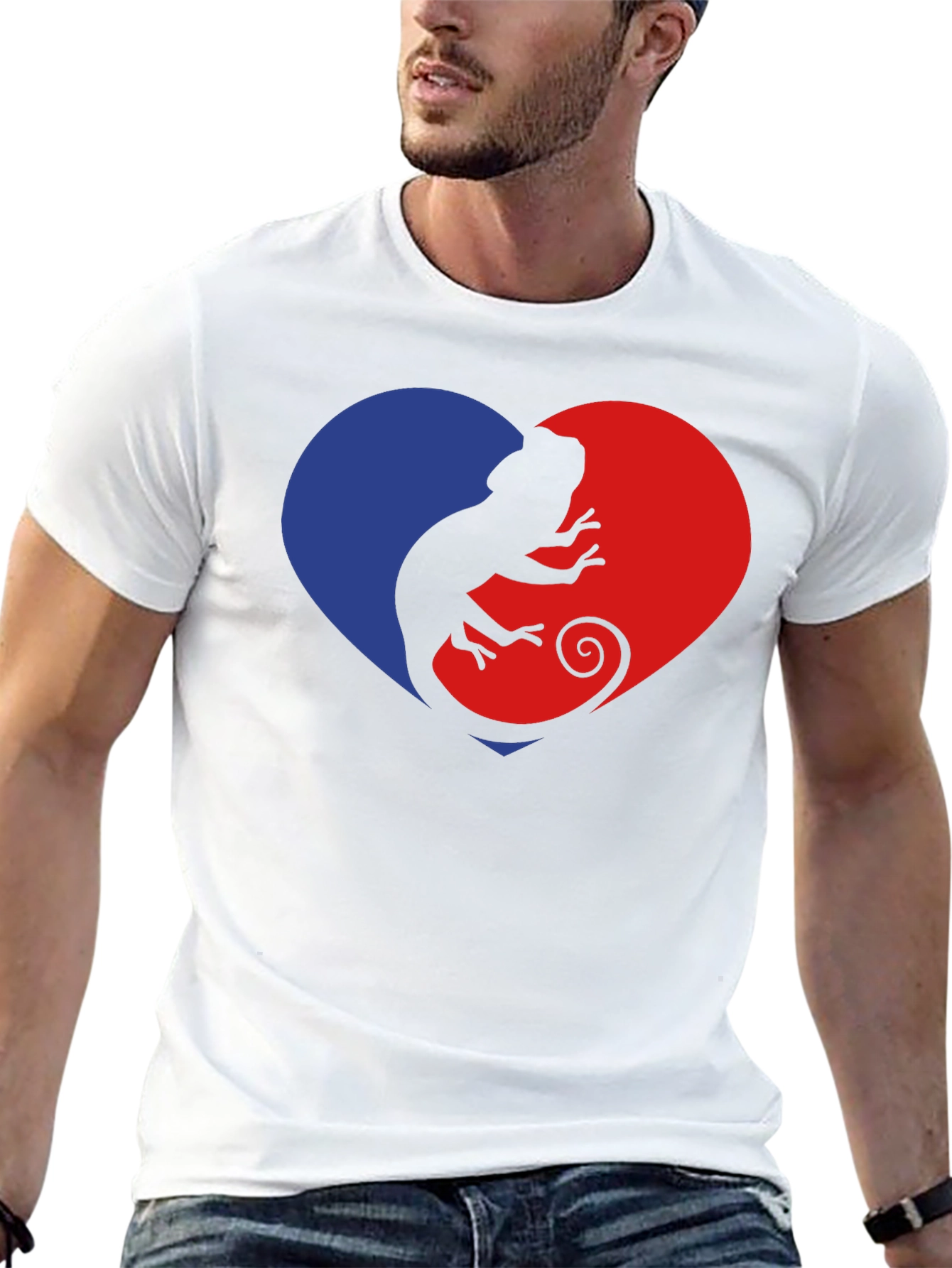 Lizard Heart Graphic Tee - Unique Reptile Lover Gift