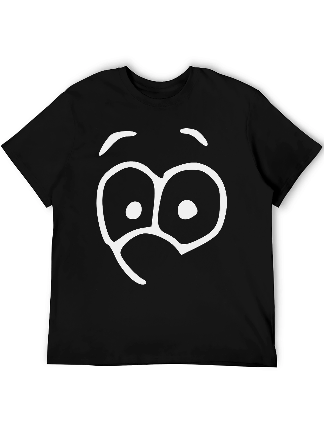 Funny Googly Eyes Graphic T-Shirt - Black