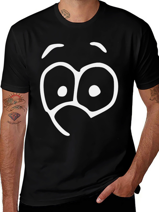 Funny Googly Eyes Graphic T-Shirt - Black