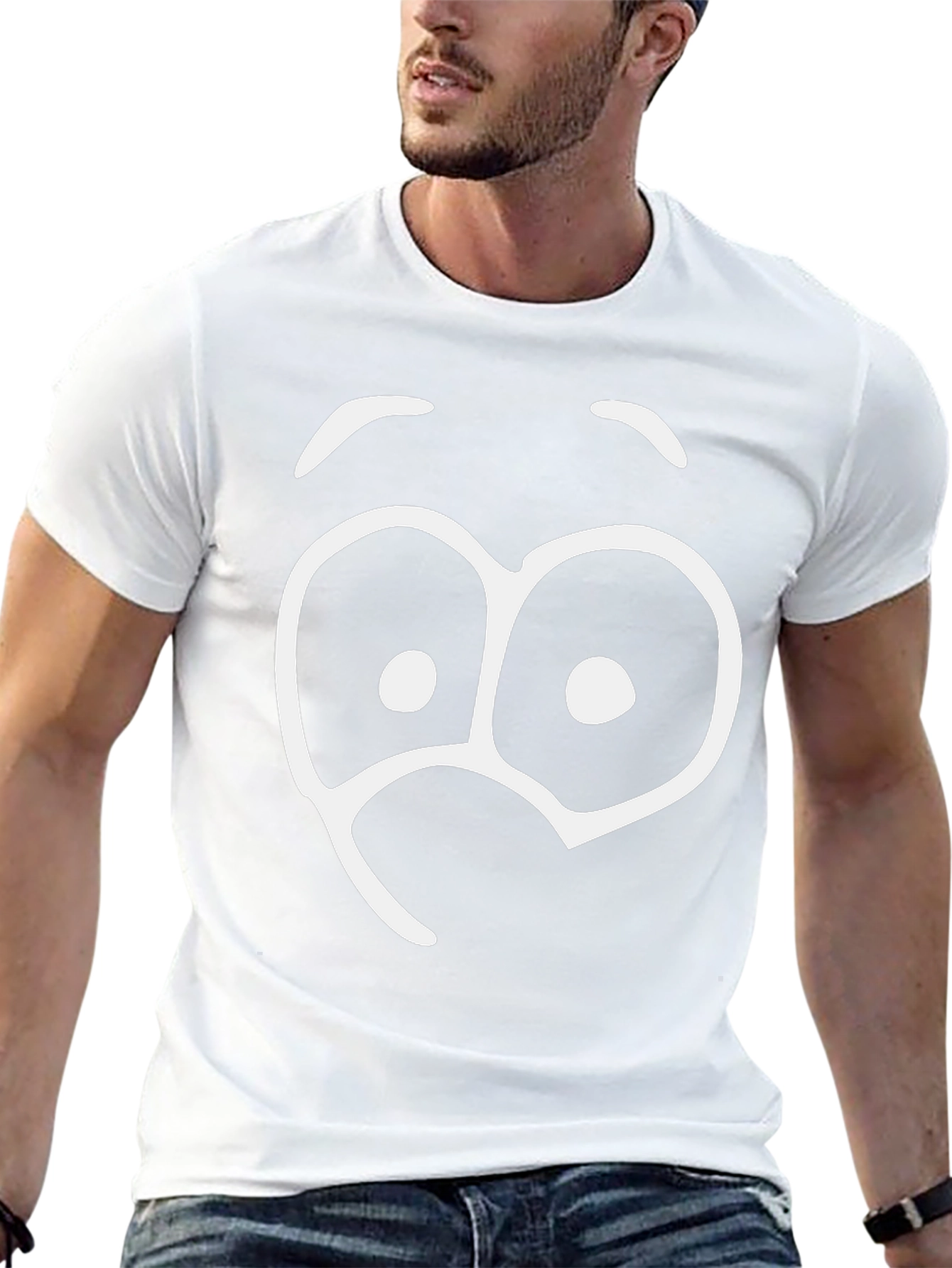 Funny Googly Eyes Graphic T-Shirt - Black