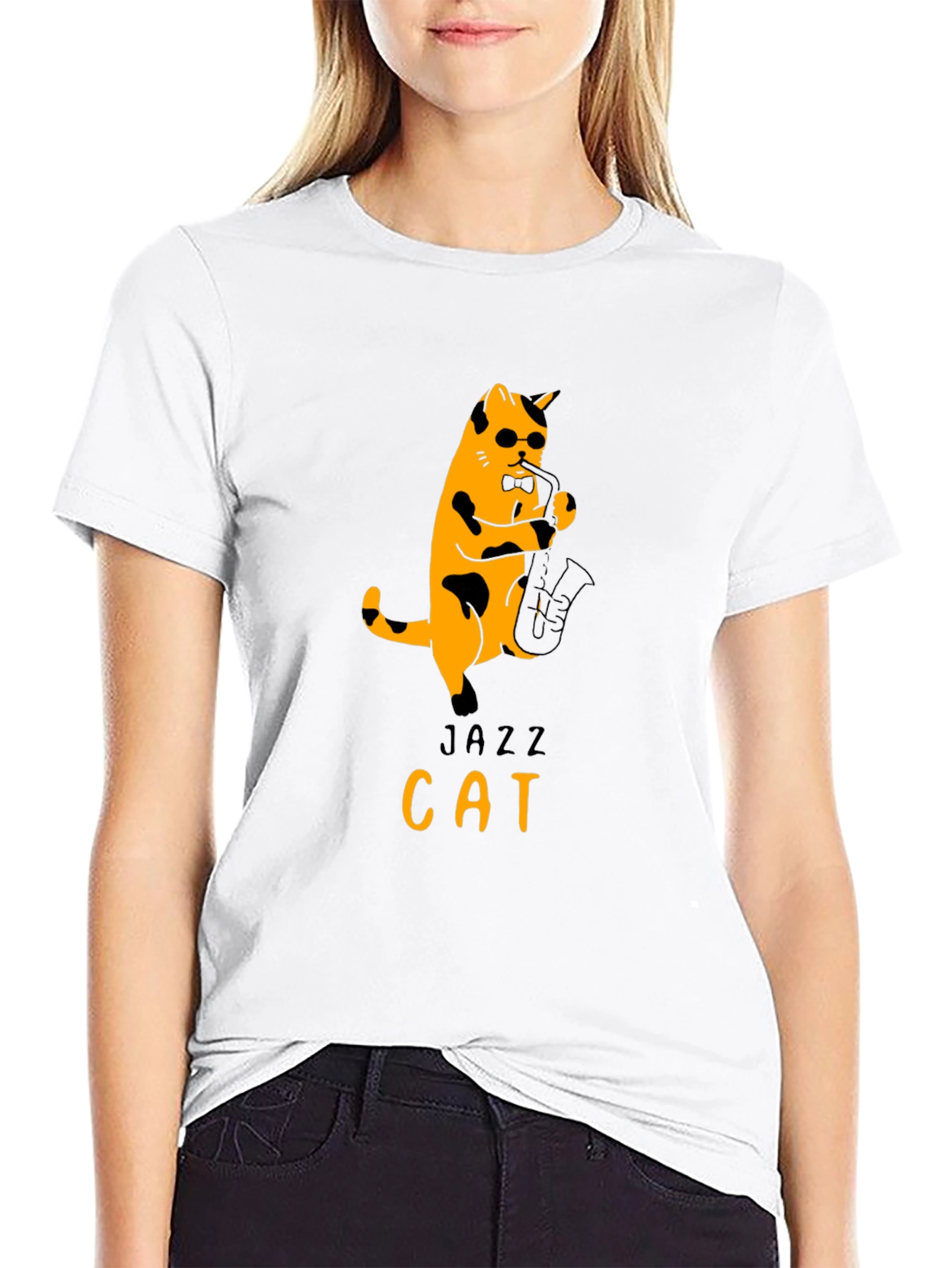 Jazz Cat Graphic T-Shirt - Cool & Unique!