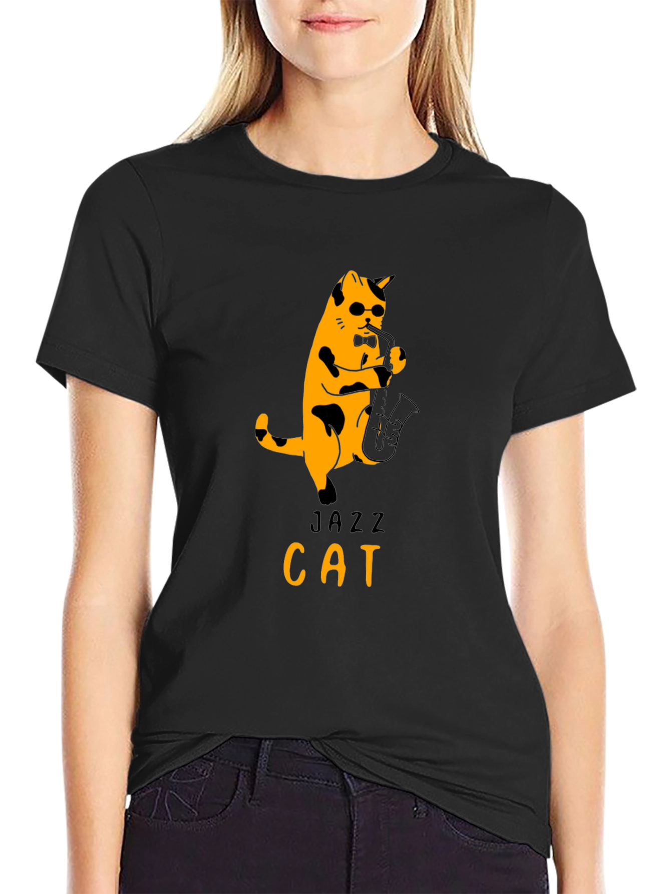 Jazz Cat Graphic T-Shirt - Cool & Unique!