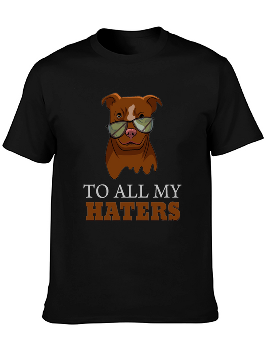 Dog Haters T-Shirt - Pitbull Wearing Sunglasses