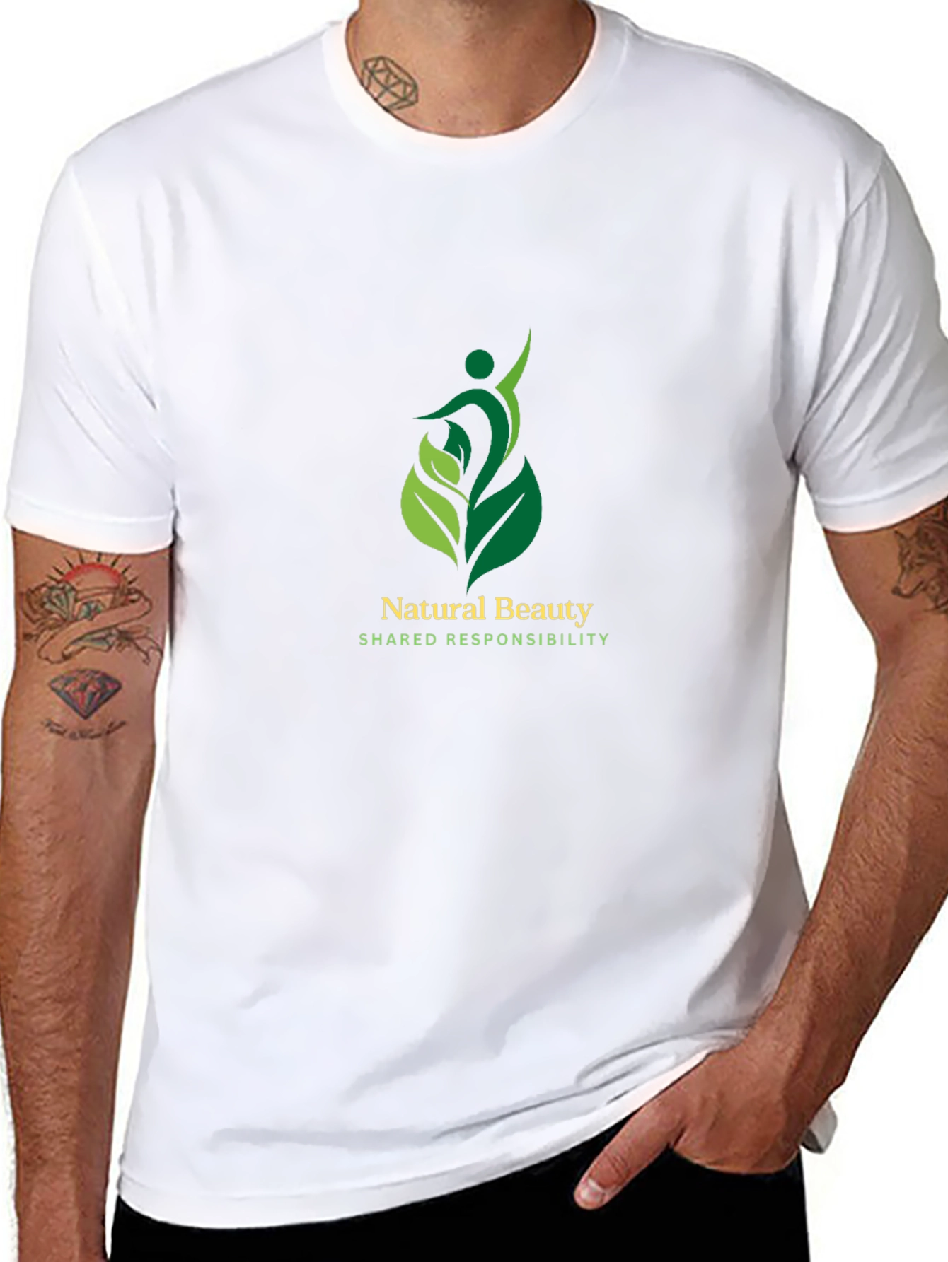 Nature Beauty Graphic Tee - Black