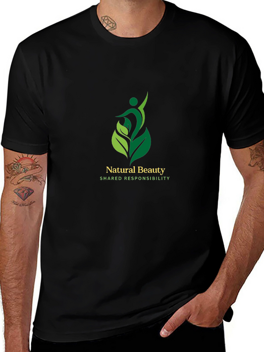 Nature Beauty Graphic Tee - Black