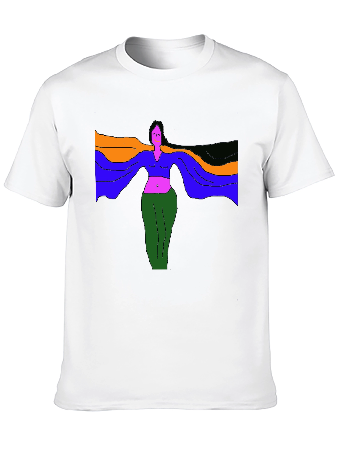 Abstract Woman Graphic Black T-Shirt