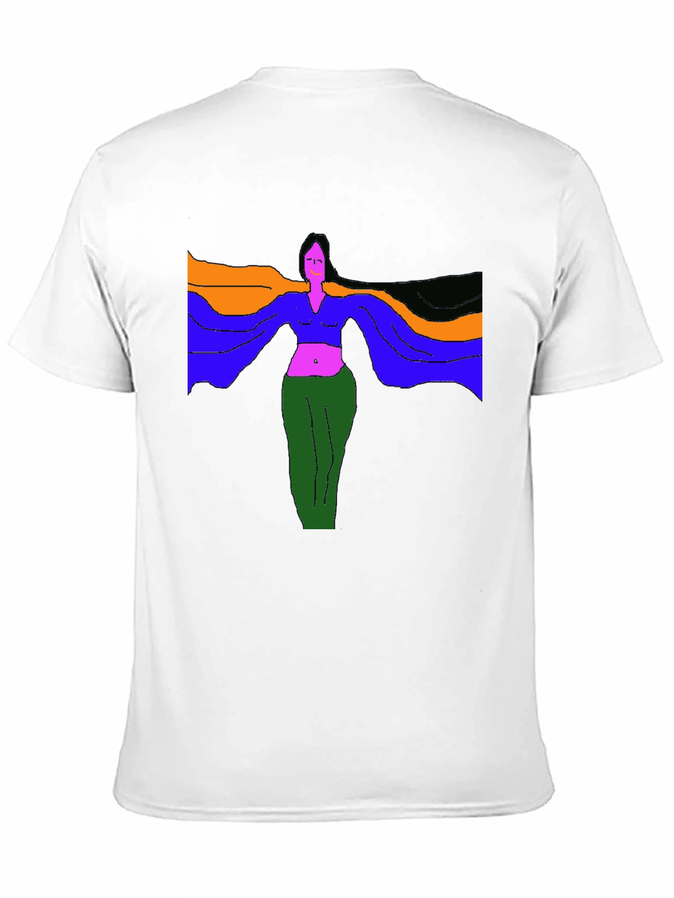 Abstract Woman Graphic Black T-Shirt