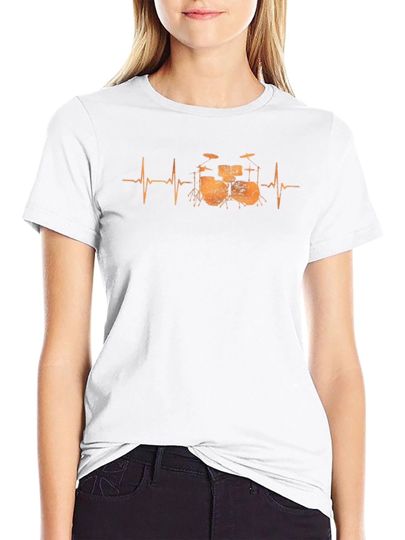 Drum Heartbeat T-Shirt - Music Lover Tee