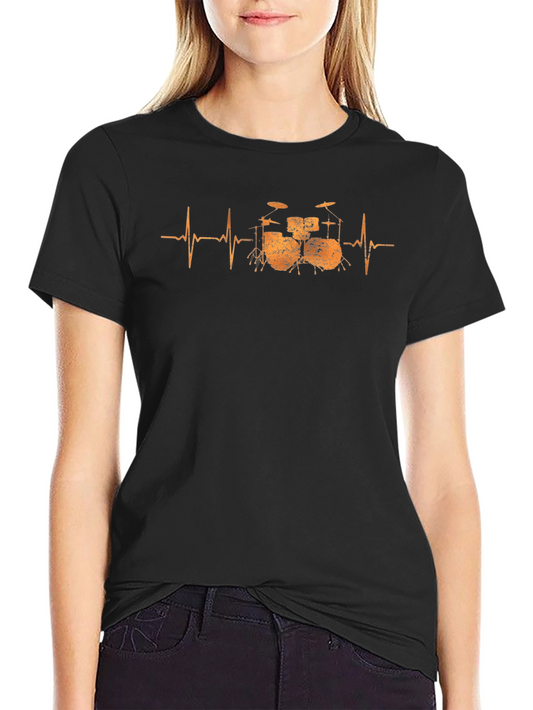 Drum Heartbeat T-Shirt - Music Lover Tee