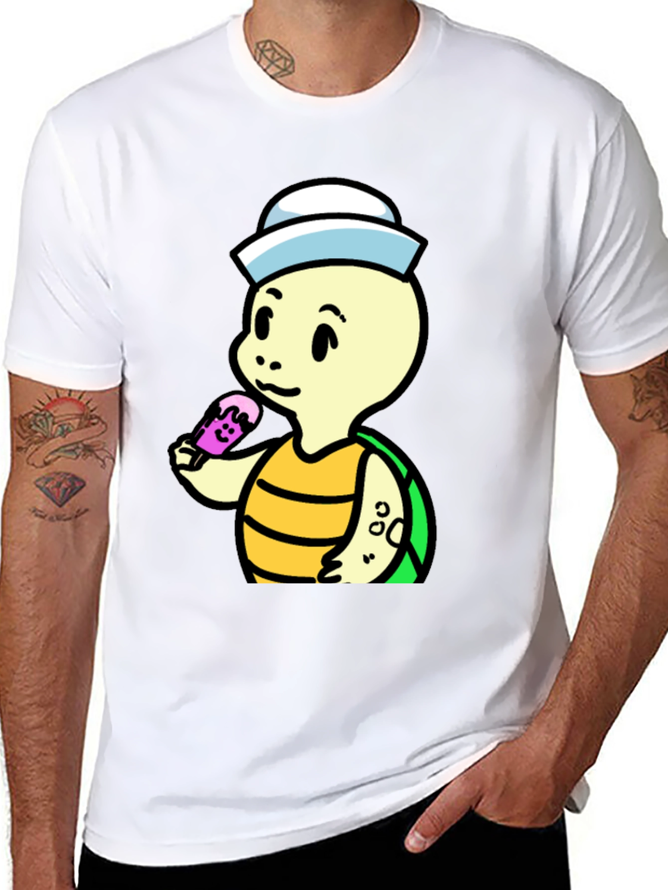 Cartoon Turtle Sailor T-Shirt