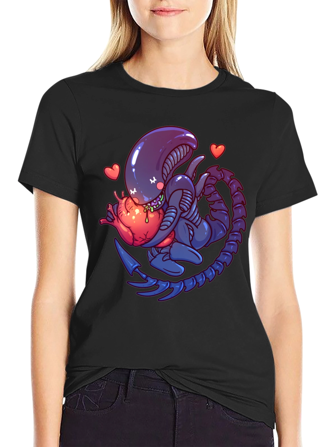 Alien Heart T-Shirt - Sci-Fi Love Tee