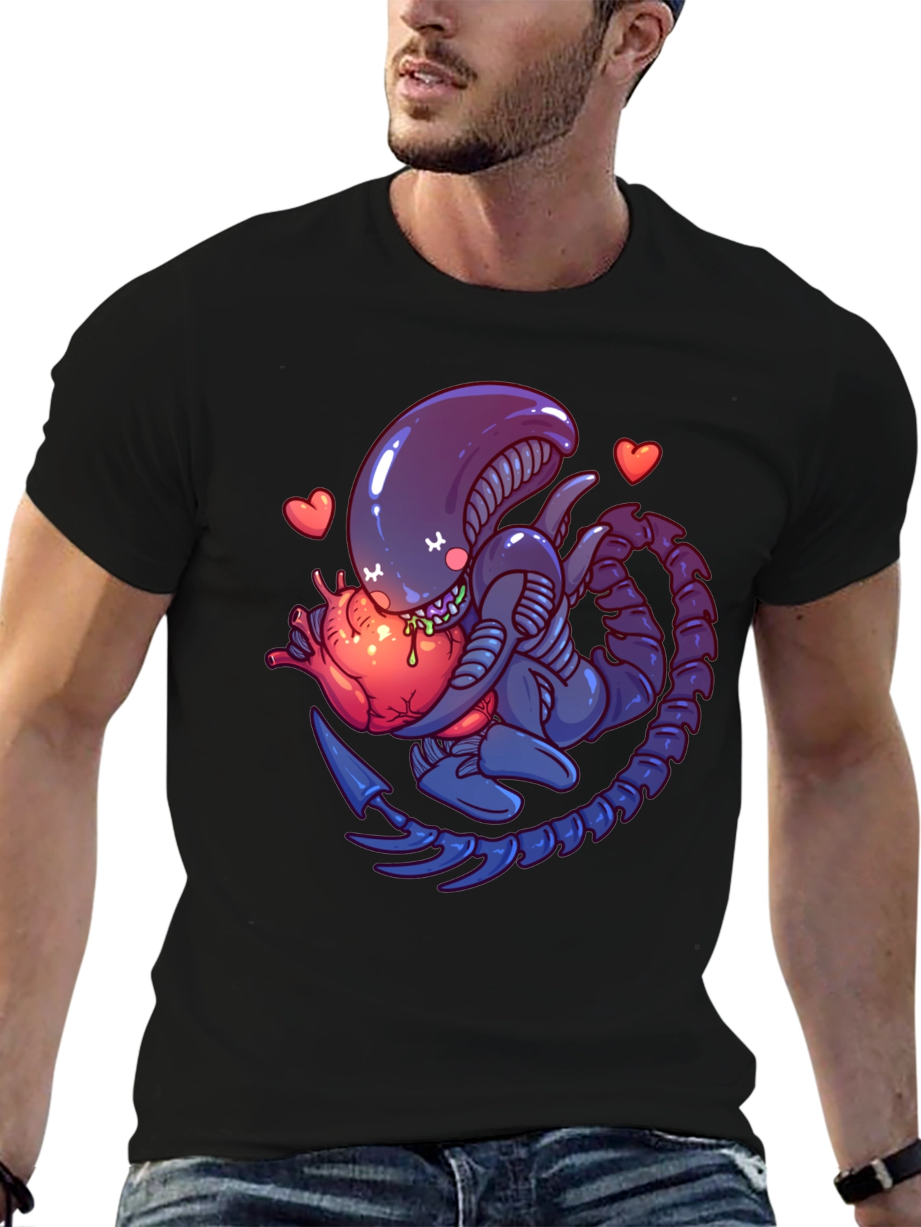 Alien Heart T-Shirt - Sci-Fi Love Tee