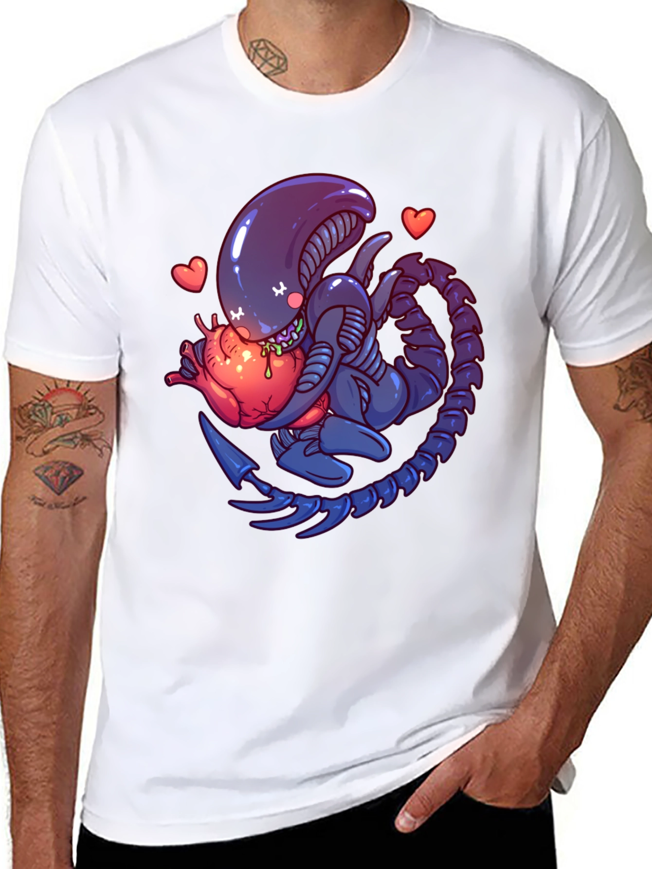 Alien Heart T-Shirt - Sci-Fi Love Tee