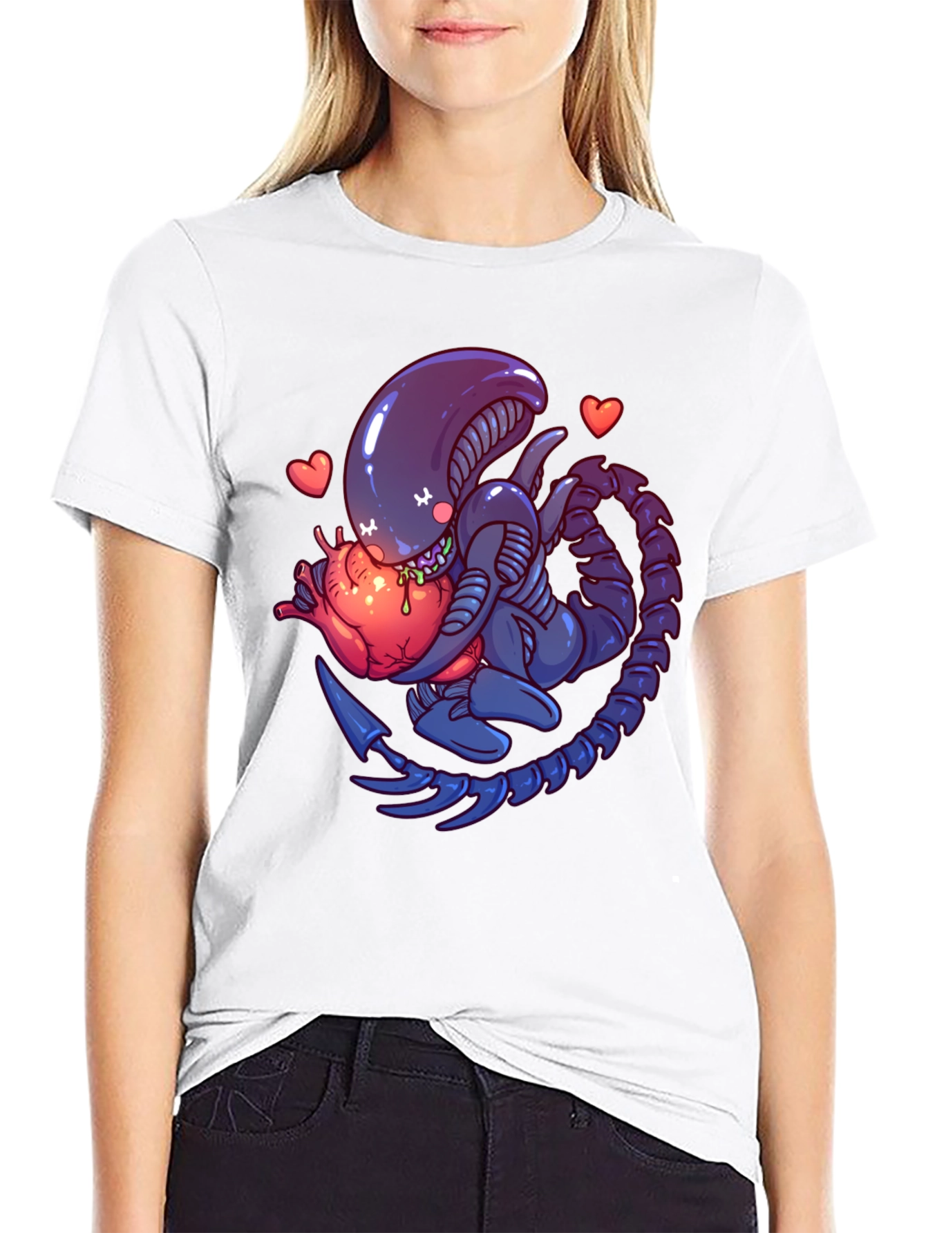 Alien Heart T-Shirt - Sci-Fi Love Tee