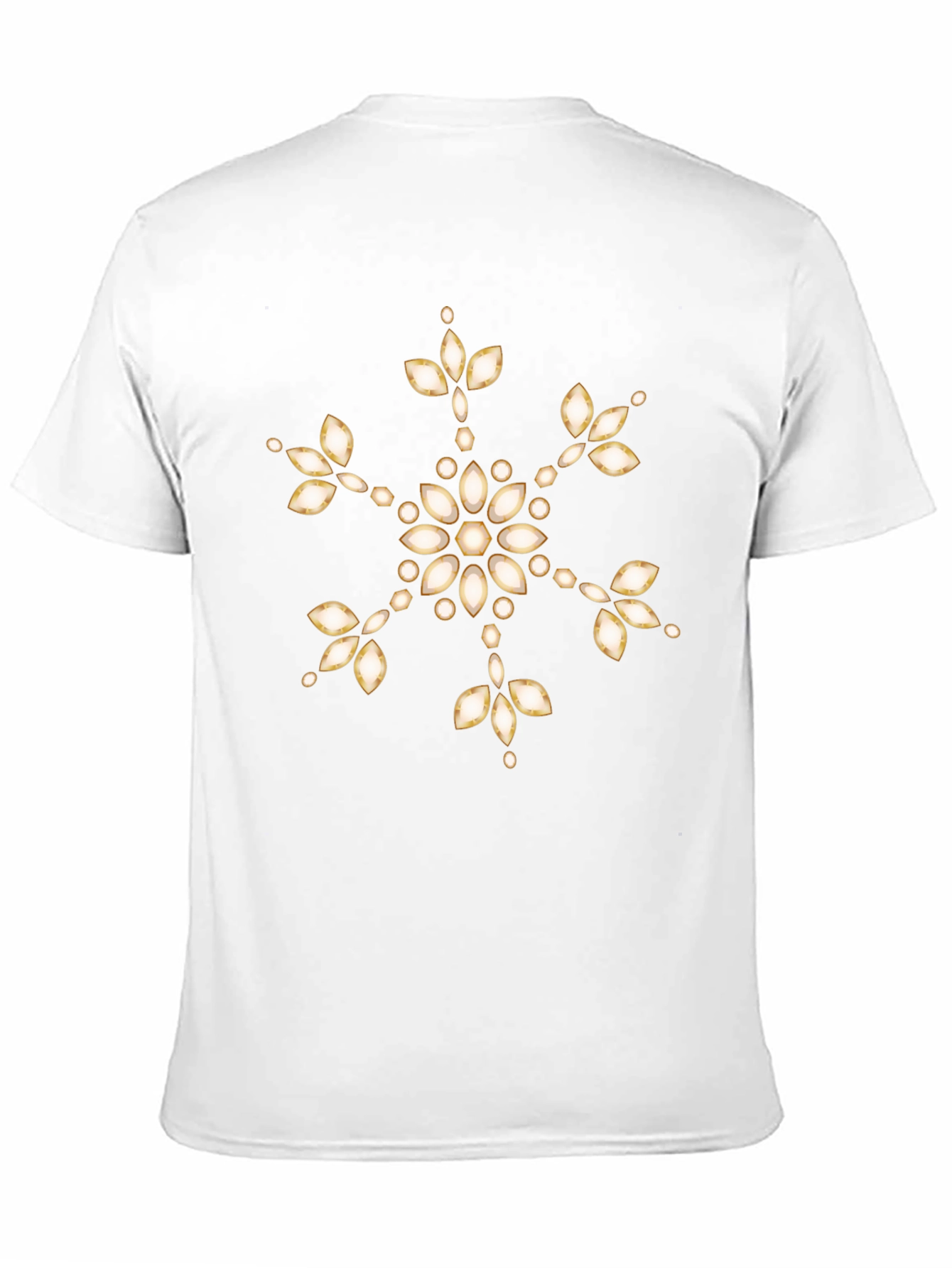 Elegant Snowflake Graphic Tee - Black Casual Shirt