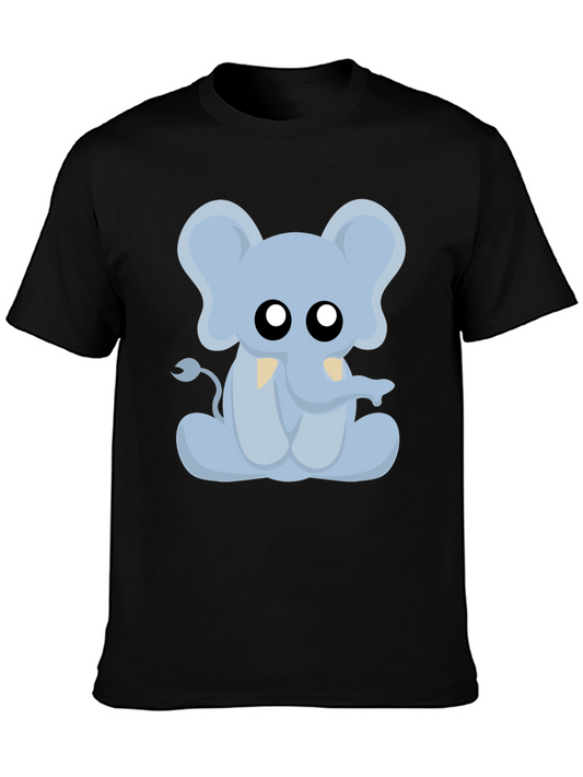 Cute Cartoon Elephant Graphic T-Shirt