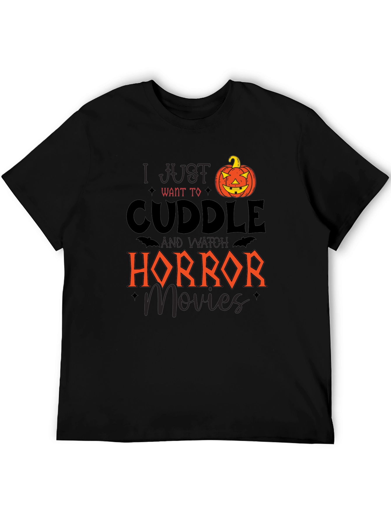 Cuddle Horror Movie Pumpkin Graphic Tee