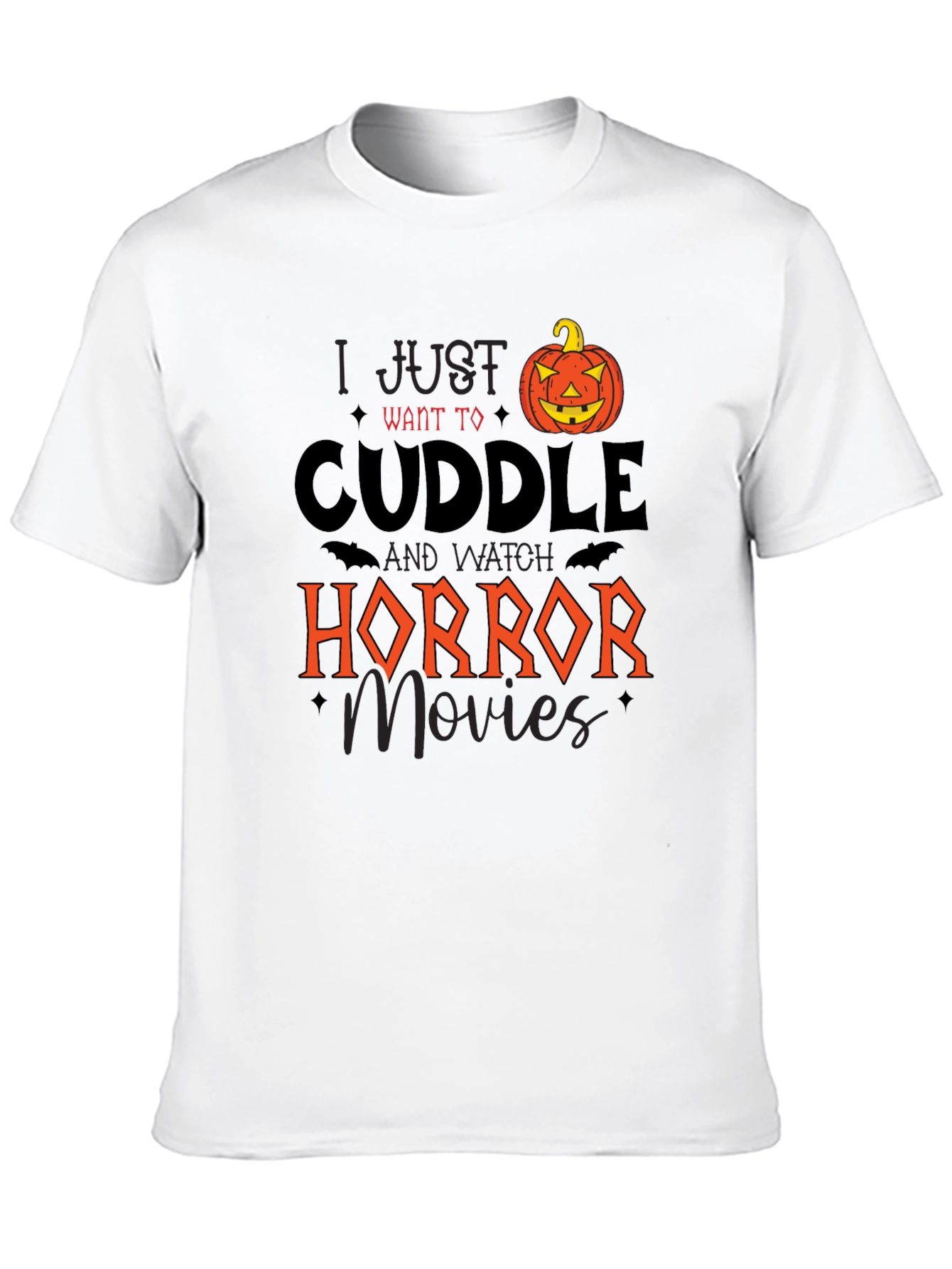 Cuddle Horror Movie Pumpkin Graphic Tee