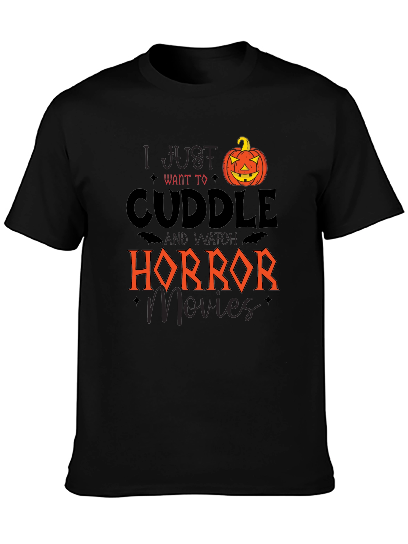 Cuddle Horror Movie Pumpkin Graphic Tee