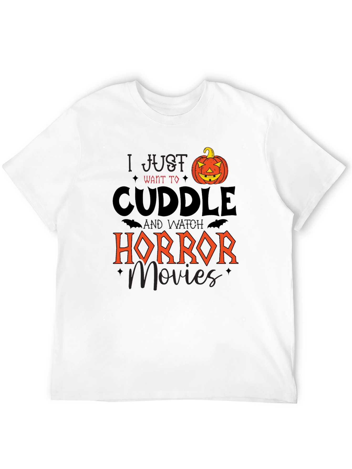 Cuddle Horror Movie Pumpkin Graphic Tee