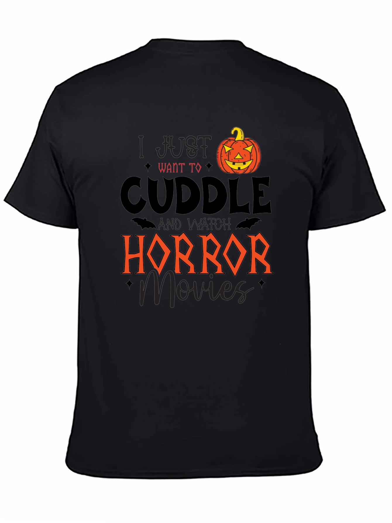 Cuddle Horror Movie Pumpkin Graphic Tee