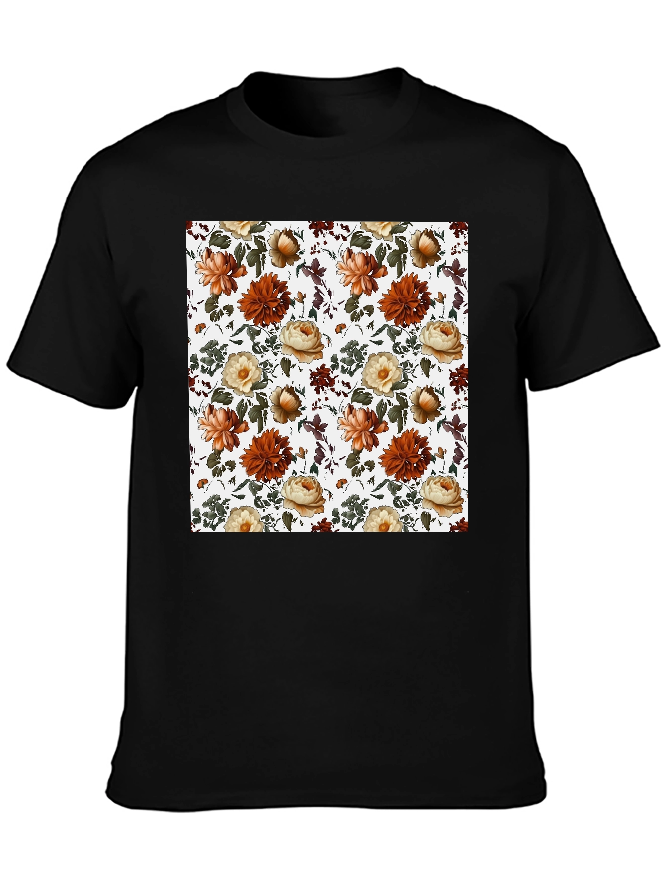 Floral Print Crew Neck T-Shirt