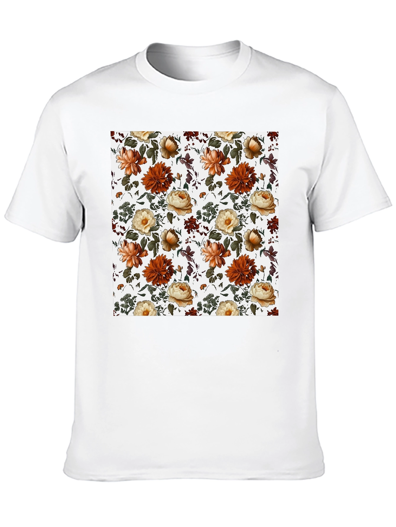 Floral Print Crew Neck T-Shirt