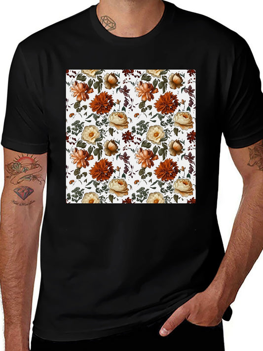 Floral Print Crew Neck T-Shirt