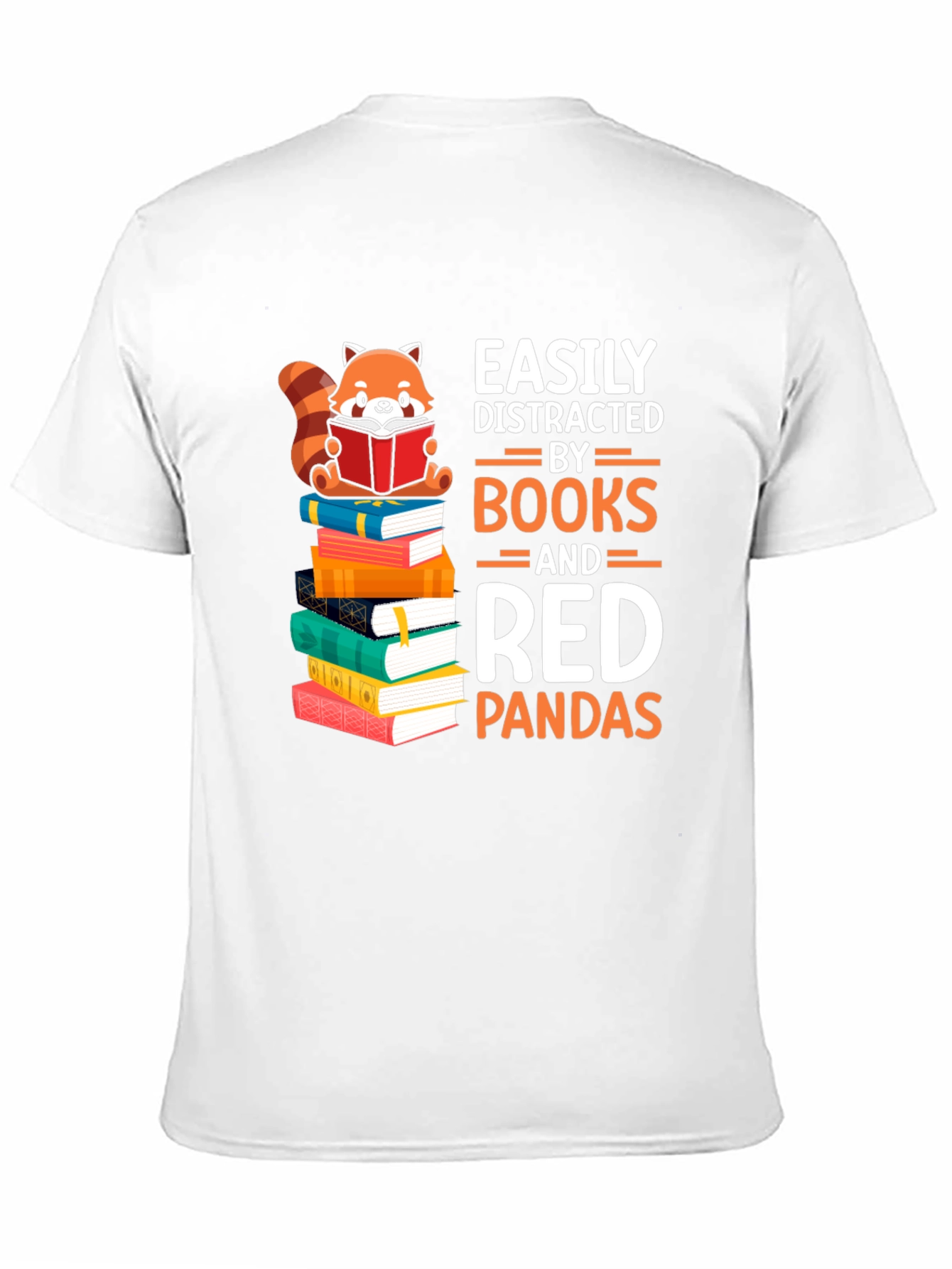Easily Distracted by Books and Red Pandas T-Shirt