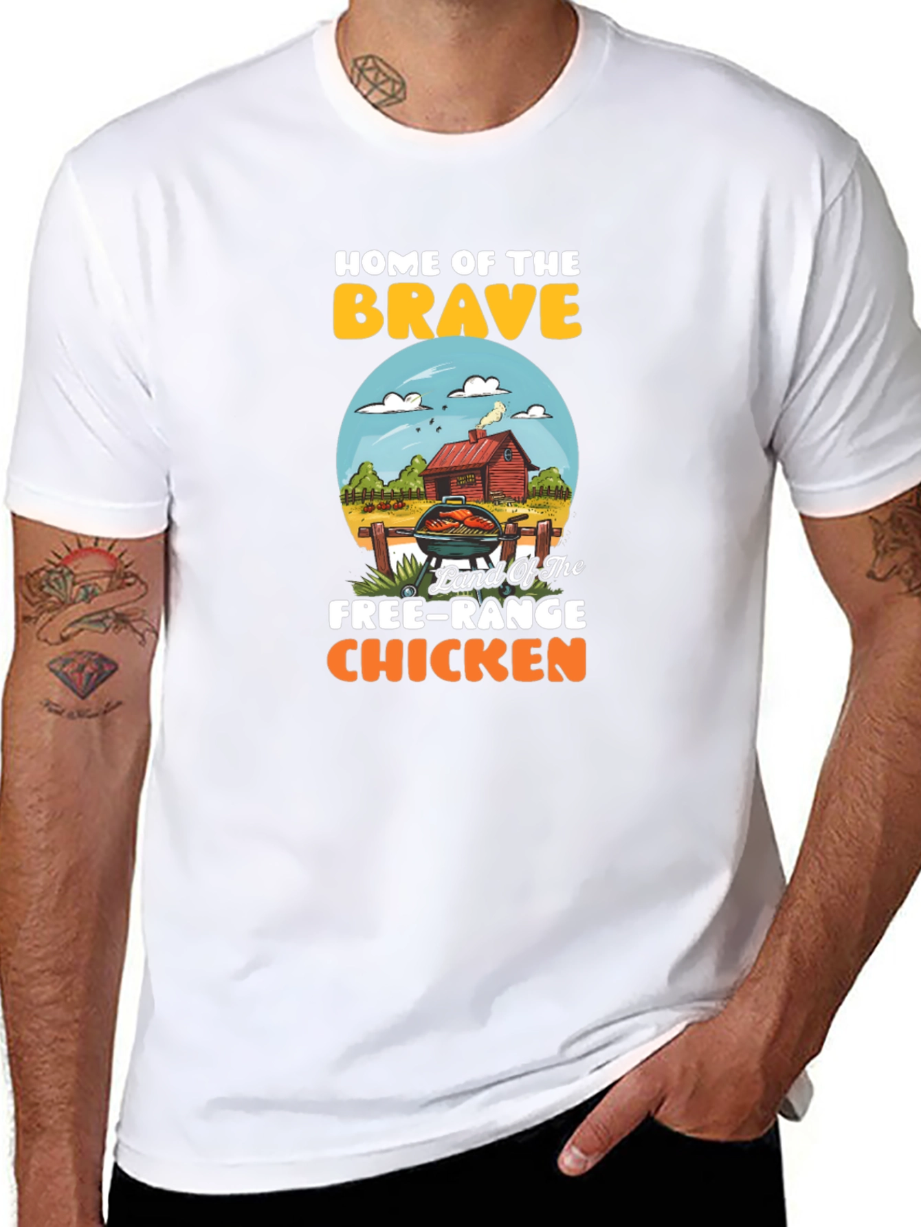 Home of the Brave Free-Range Chicken T-Shirt