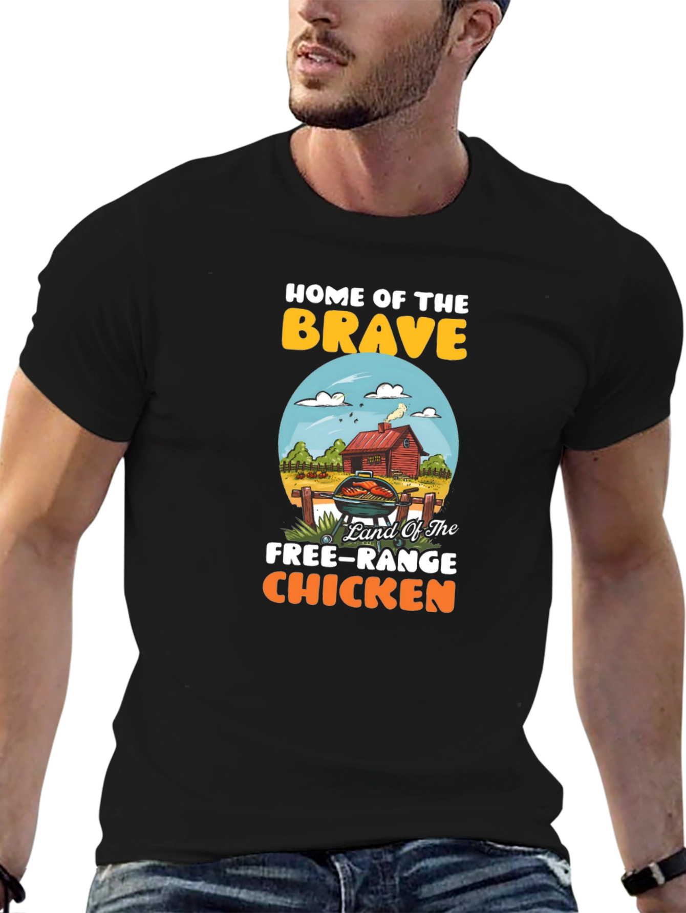 Home of the Brave Free-Range Chicken T-Shirt