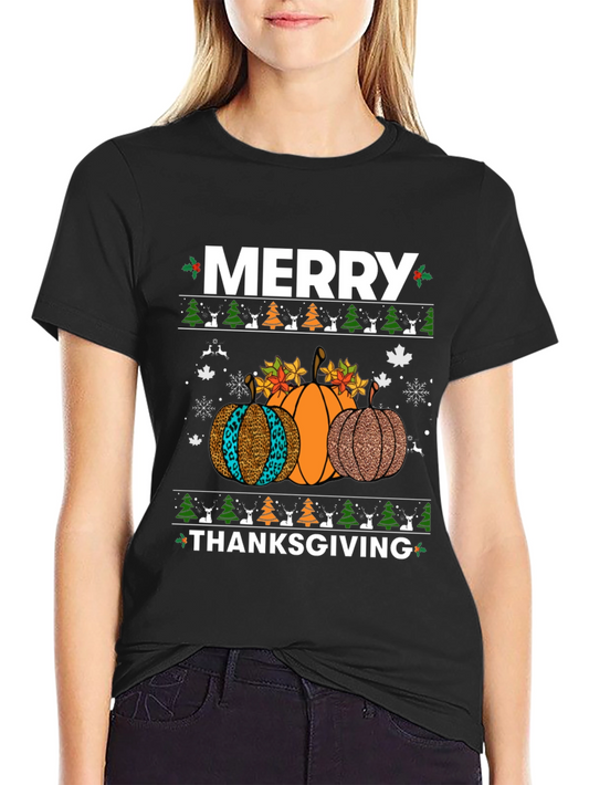 Merry Thanksgiving Pumpkin T-Shirt