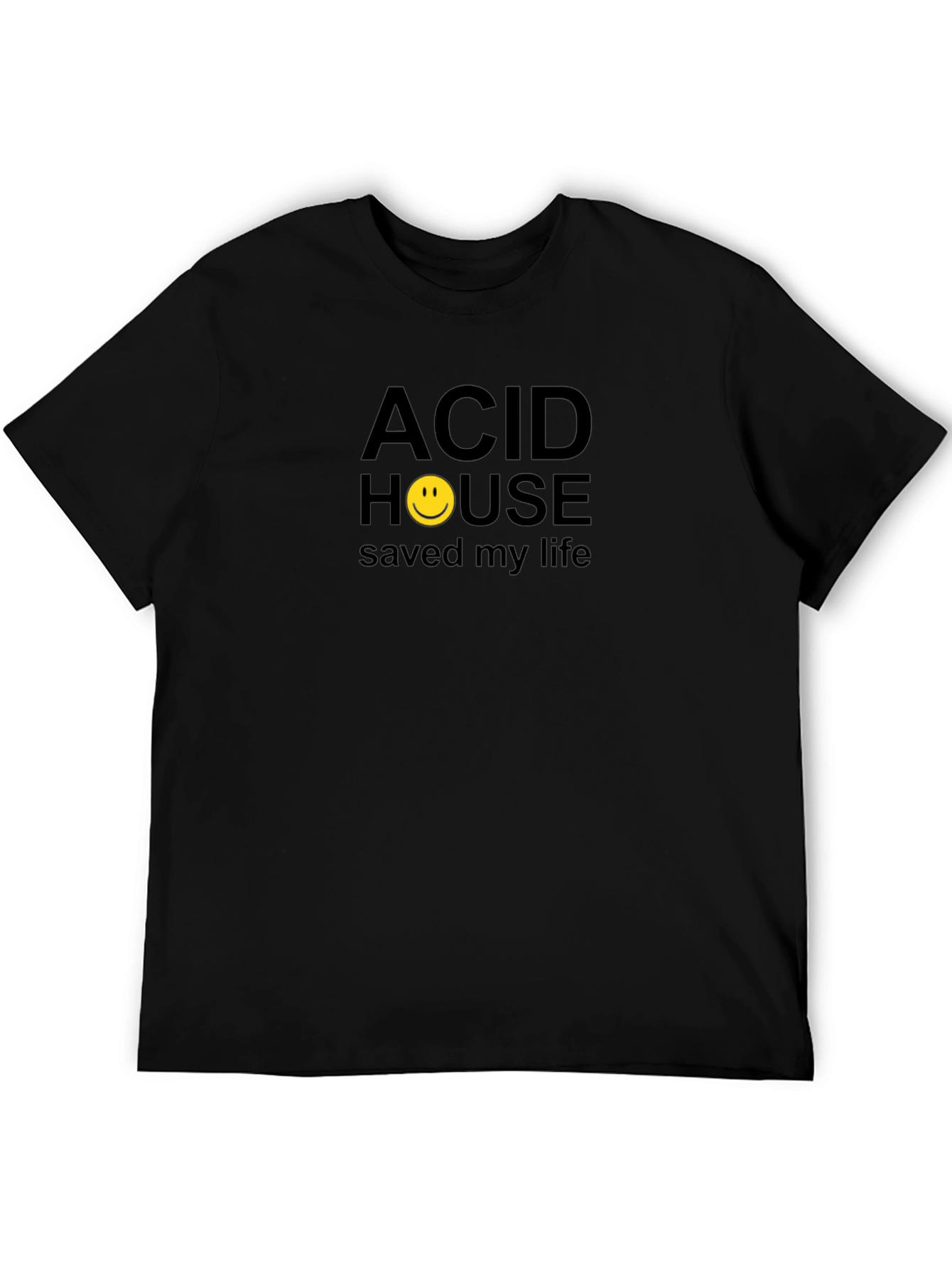 Acid House Saved My Life Graphic Tee - Black