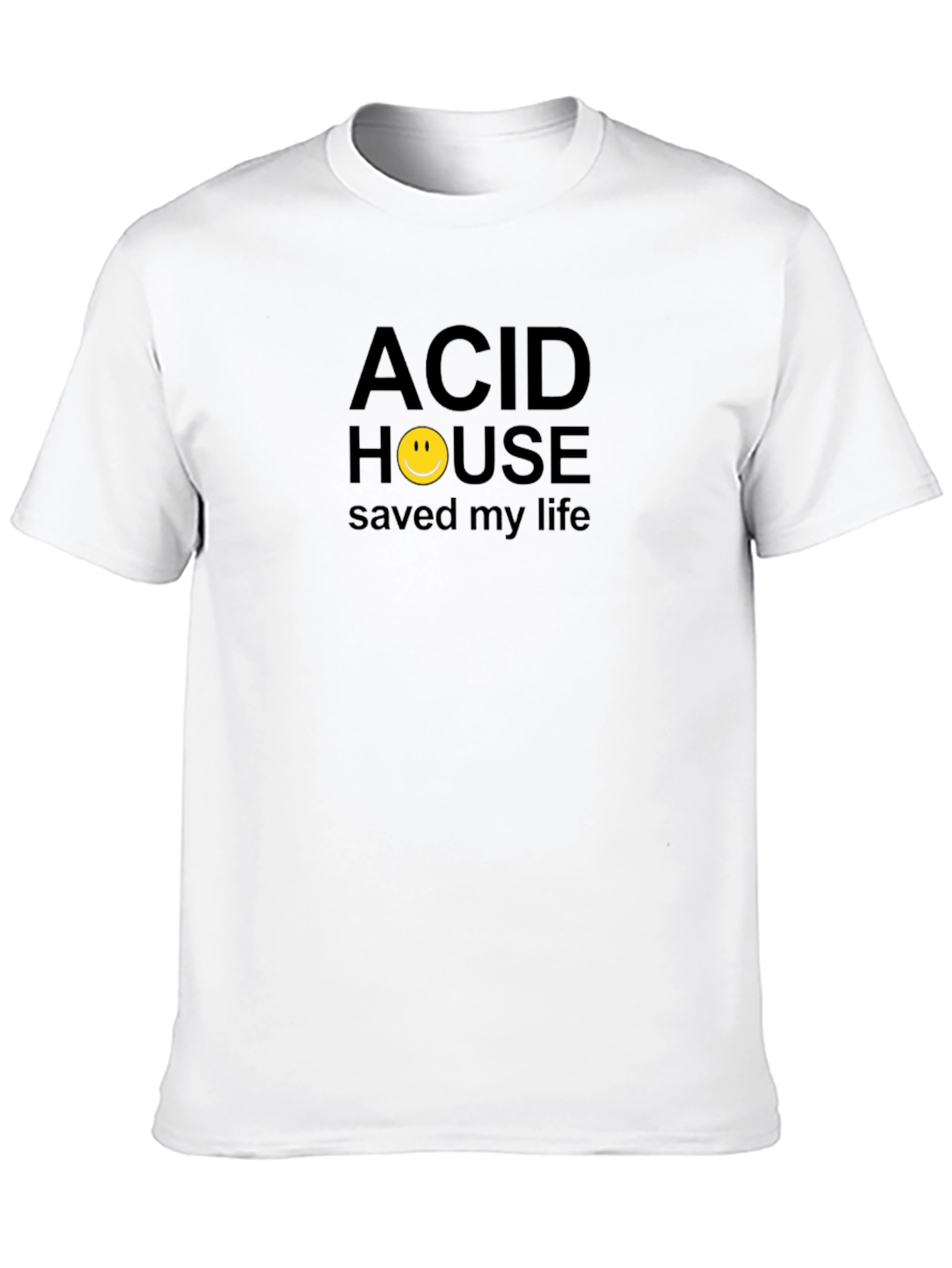 Acid House Saved My Life Graphic Tee - Black
