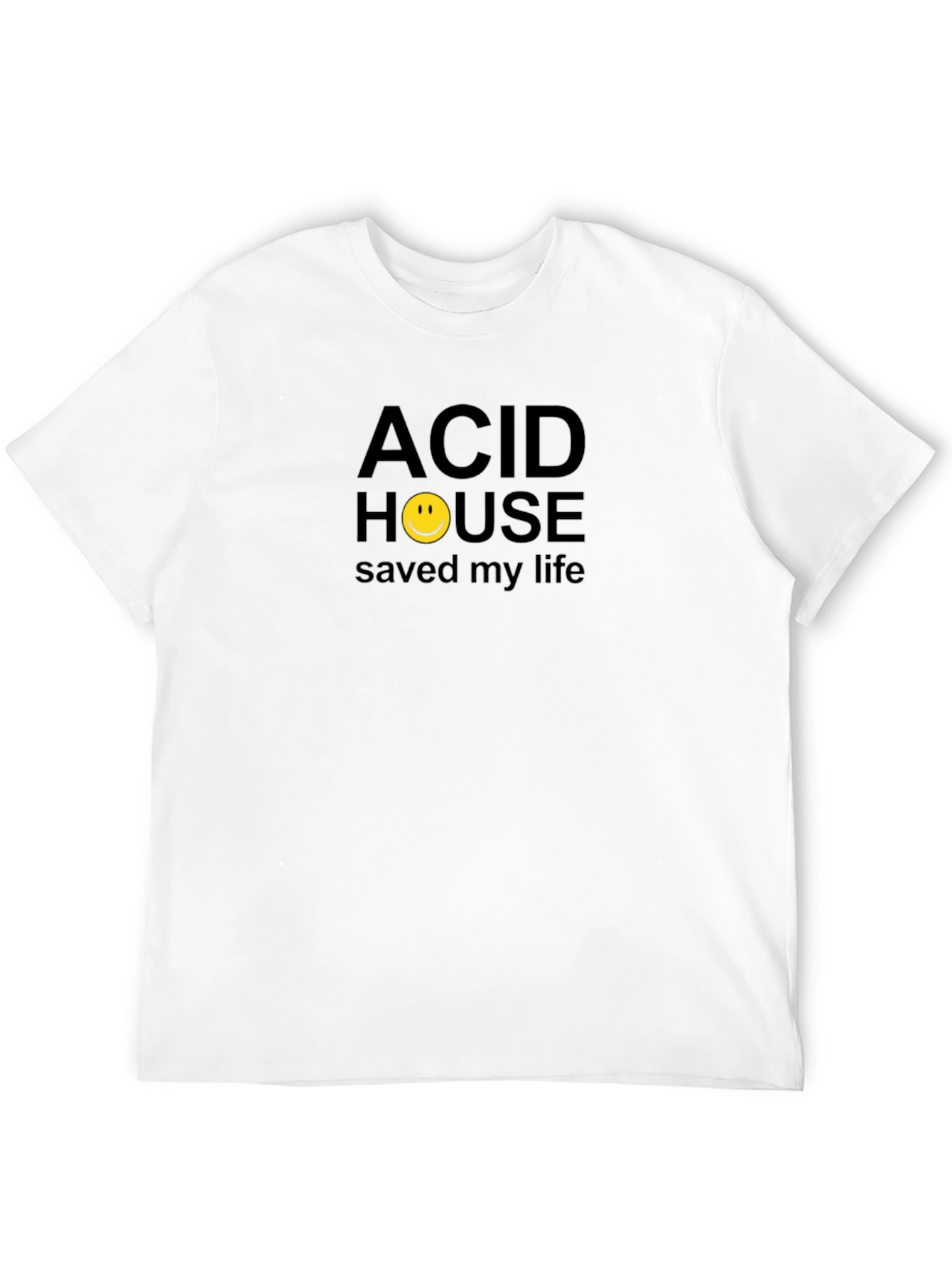 Acid House Saved My Life Graphic Tee - Black