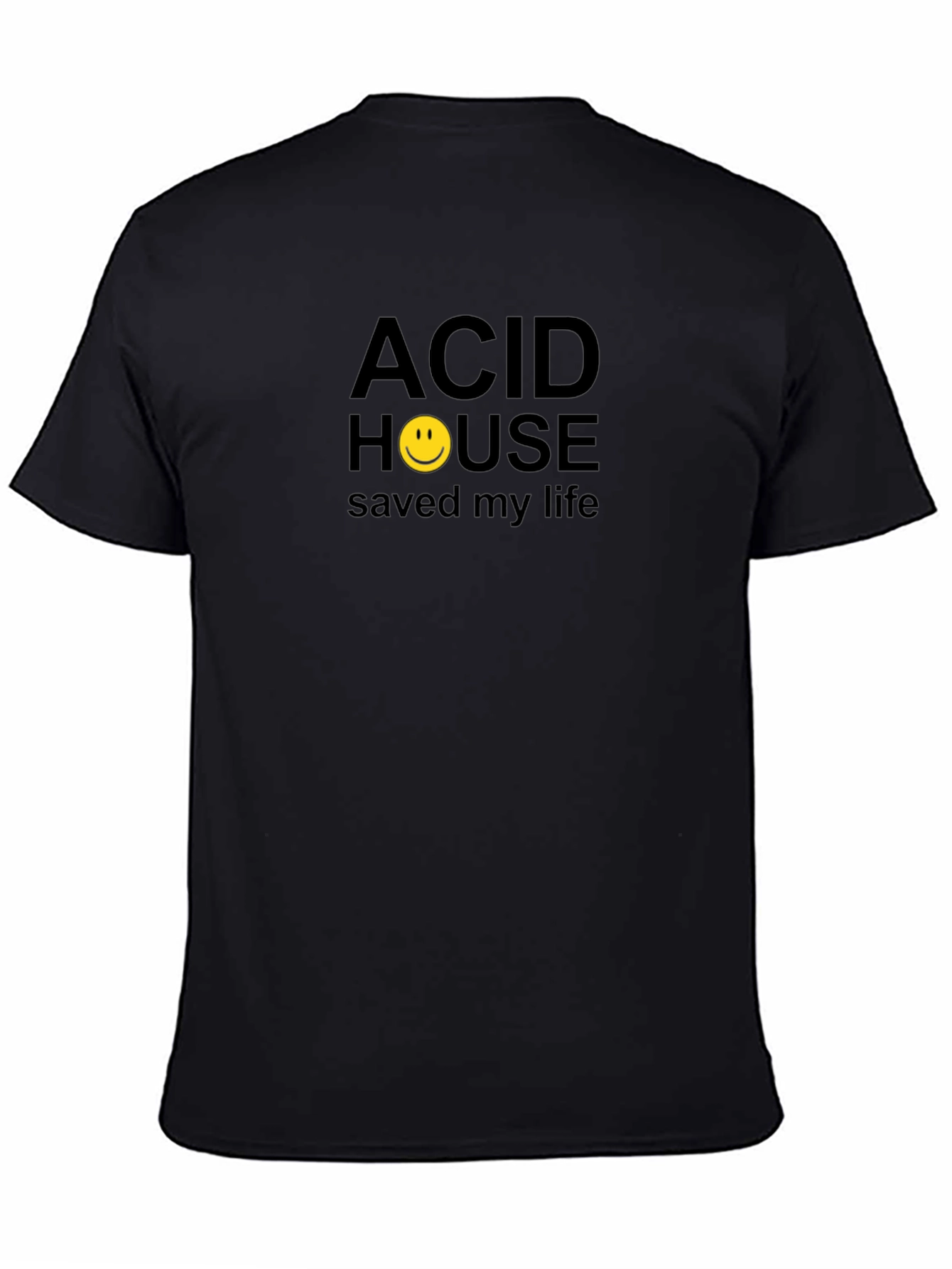 Acid House Saved My Life Graphic Tee - Black