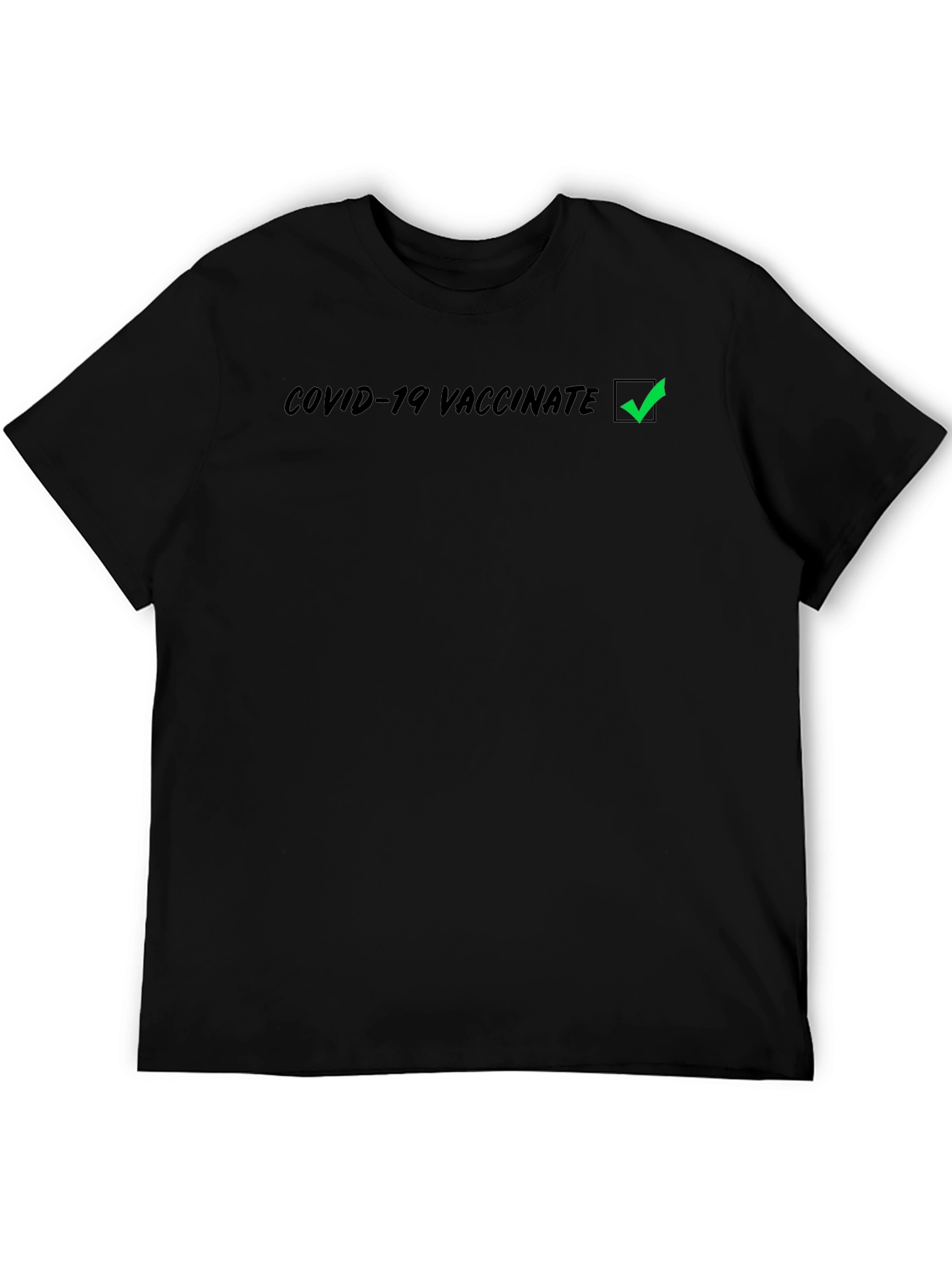 COVID-19 Vaccinated Black T-Shirt
