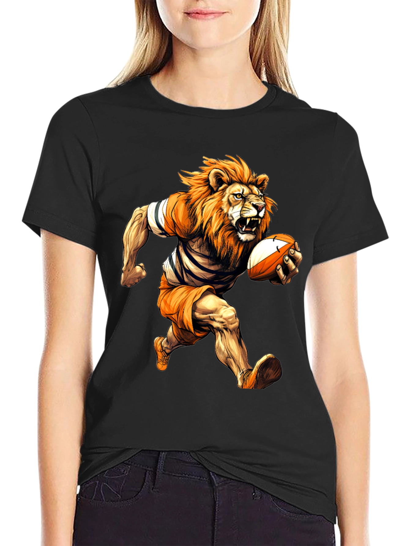 Rugby Lion Graphic T-Shirt - Cool Sports Tee