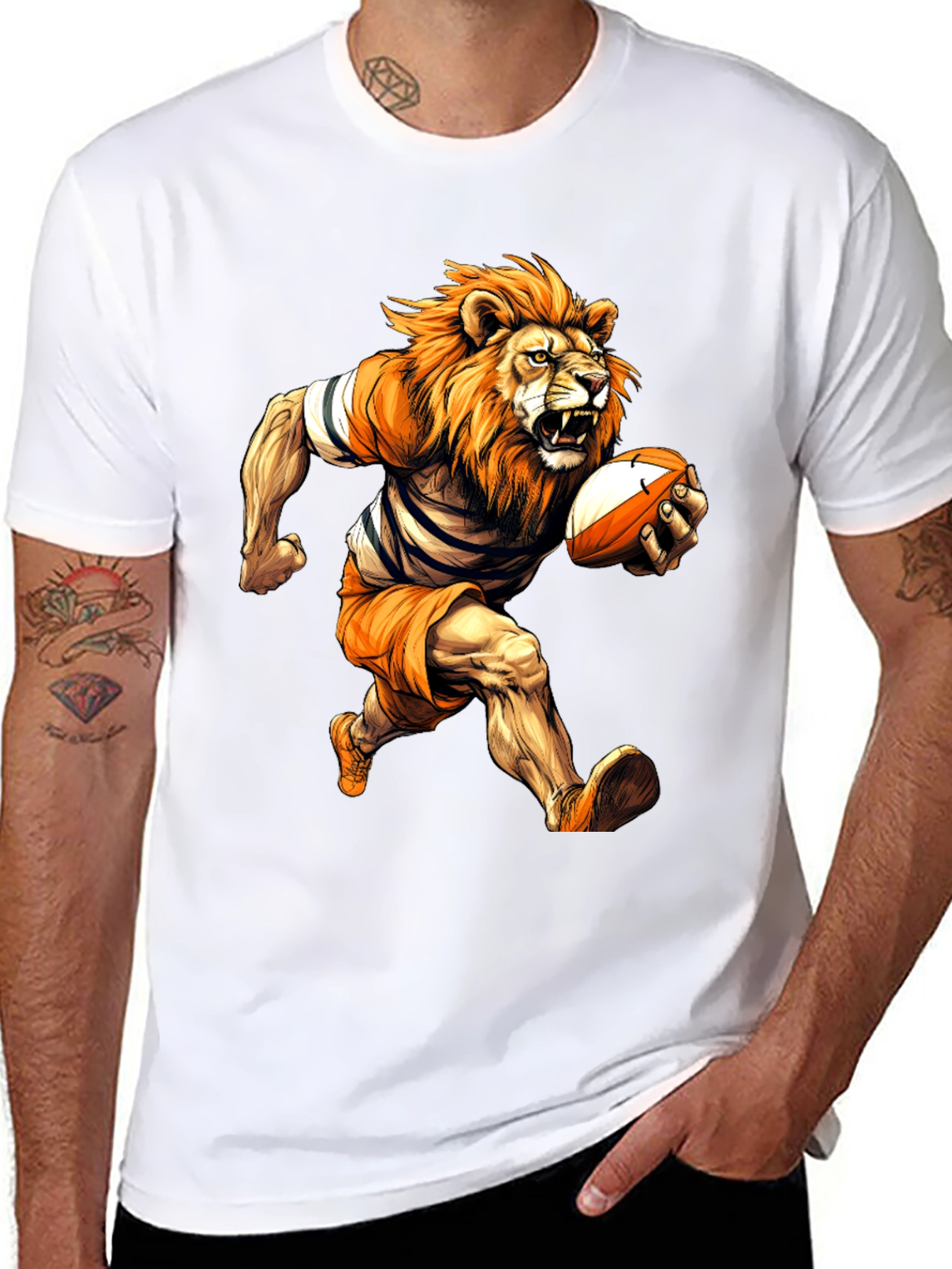 Rugby Lion Graphic T-Shirt - Cool Sports Tee