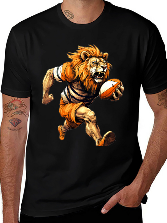 Rugby Lion Graphic T-Shirt - Cool Sports Tee