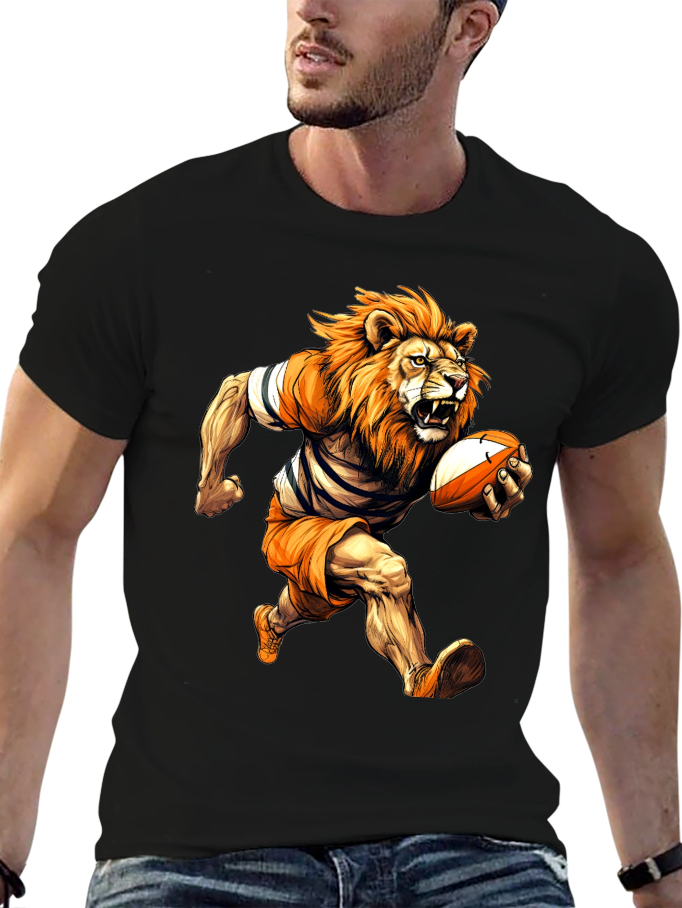 Rugby Lion Graphic T-Shirt - Cool Sports Tee