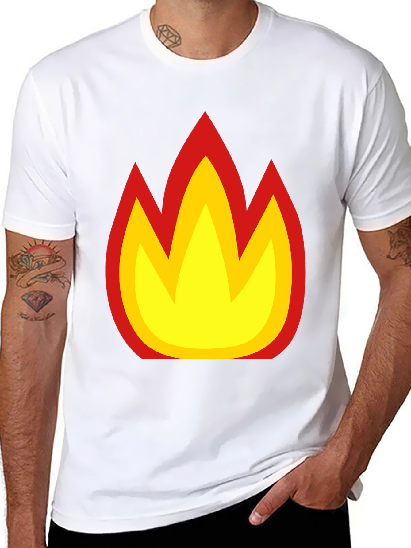 Flame Graphic Black T-Shirt - Bold & Stylish