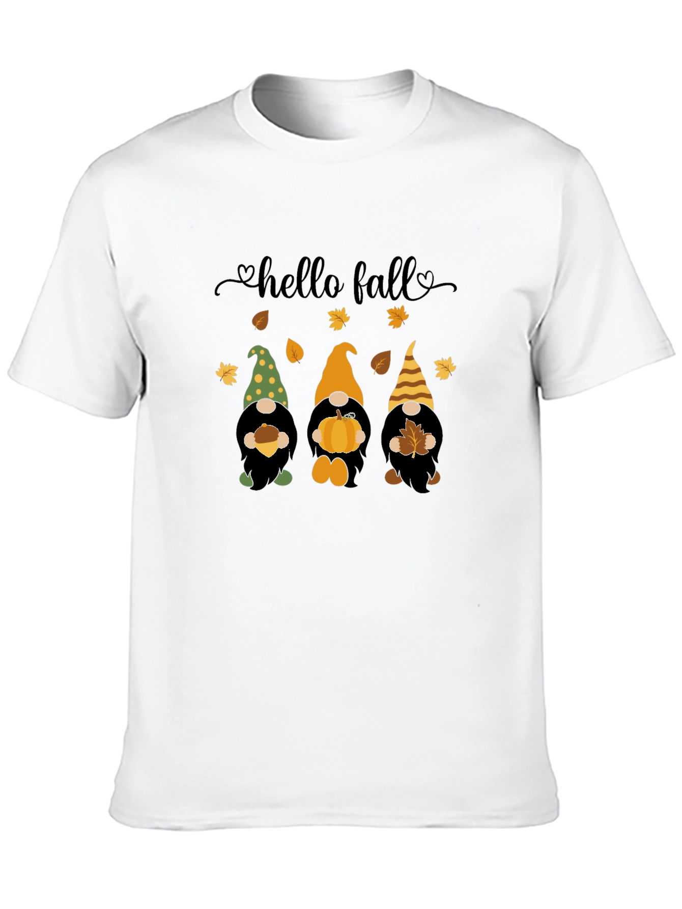 Hello Fall Gnomes T-Shirt - Autumn Harvest