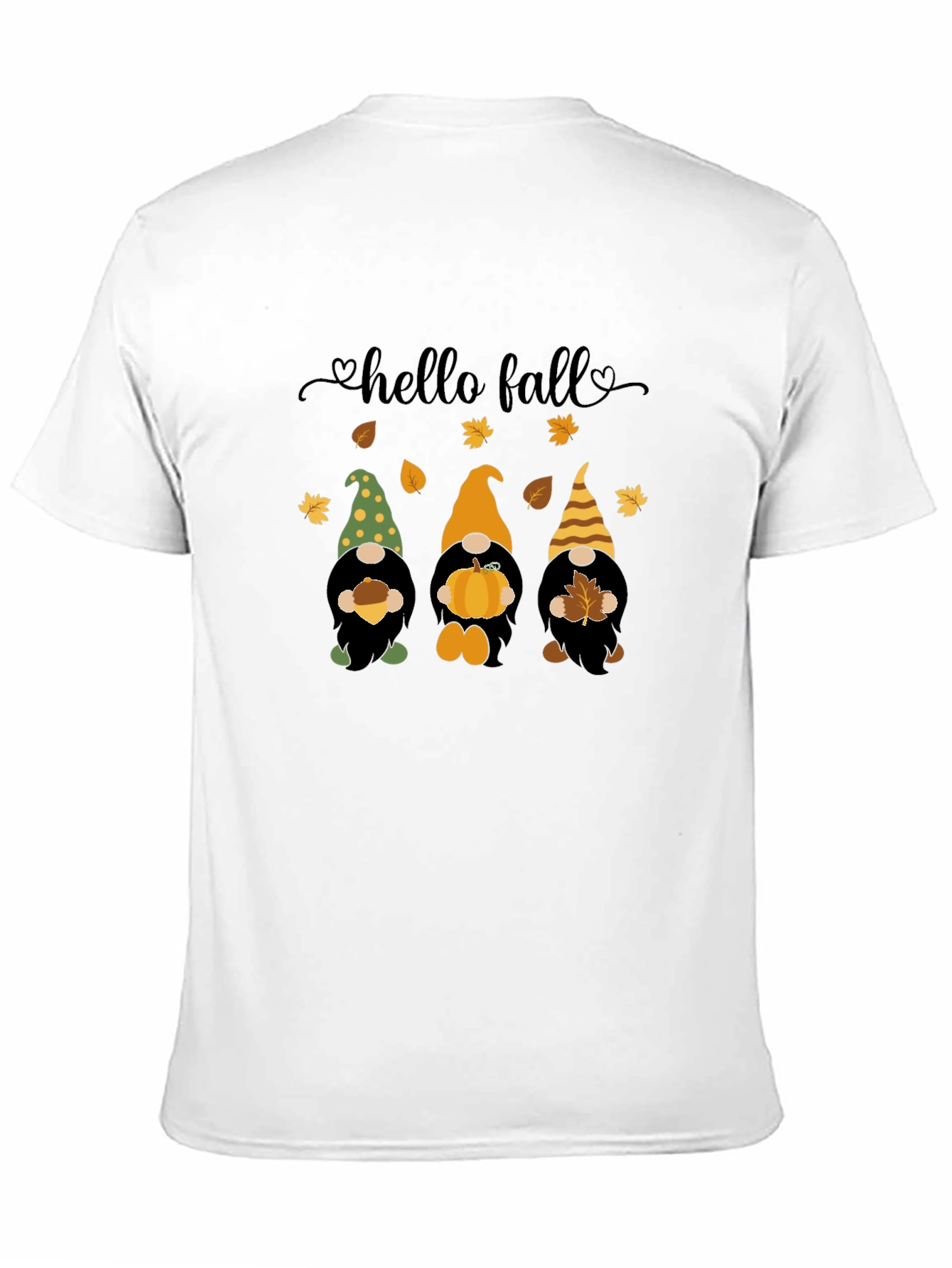 Hello Fall Gnomes T-Shirt - Autumn Harvest