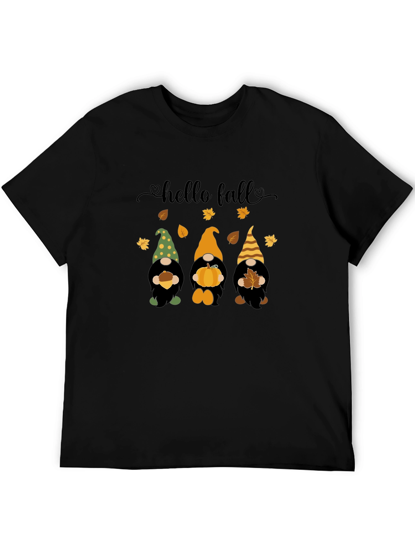 Hello Fall Gnomes T-Shirt - Autumn Harvest